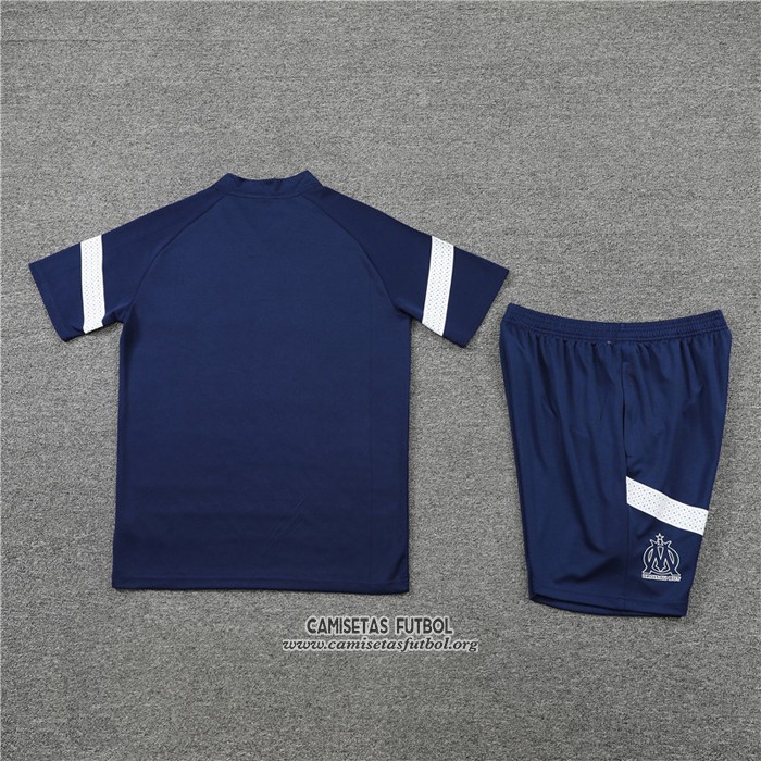Chandal del Olympique Marsella Manga Corta 2022/2023 Azul - Pantalon Corto